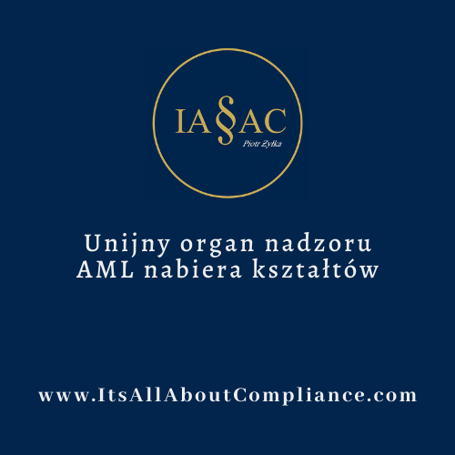 Unijny organ nadzoru AML nabiera kształtów