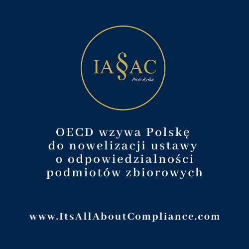 OECD wzywa Polskę do nowelizacji ustawy o odpowiedzialności podmiotów zbiorowych